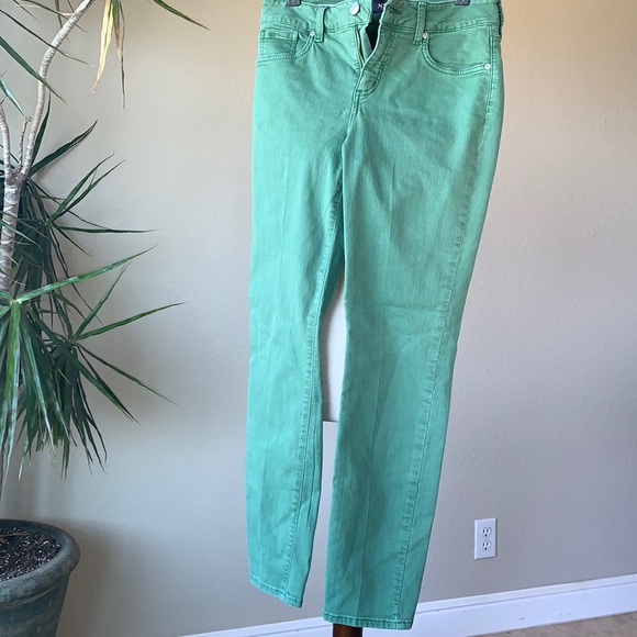 EUC NYDJ Alina ankle jeans green sz 4 - Picture 4 of 6